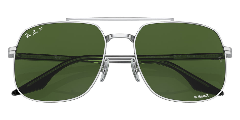 Ray-Ban® RB3699 RB3699 003/P1 59 Sunglasses - Black On Transparent