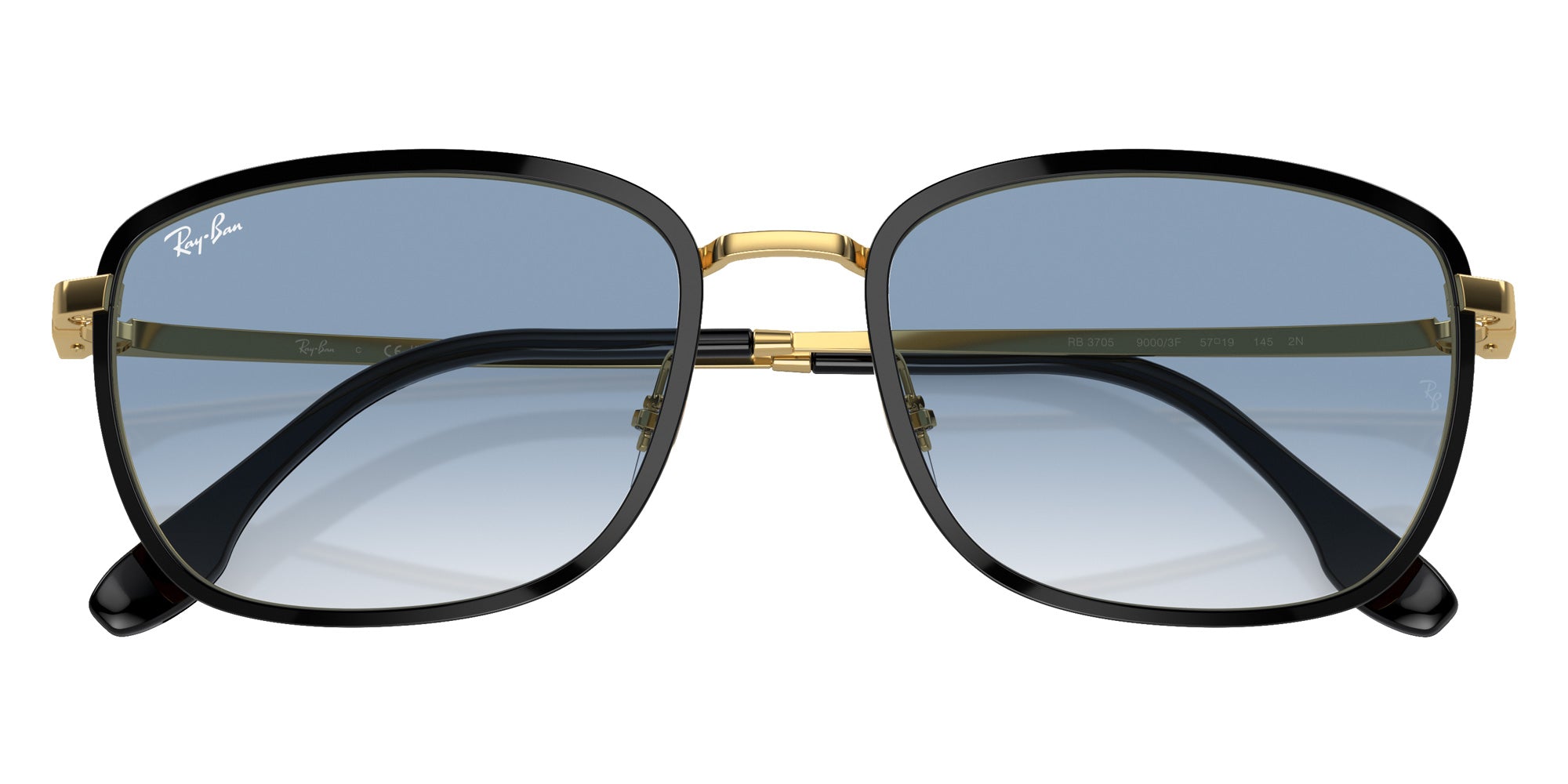 Ray-Ban® RB3705 RB3705 90003F 57 Sunglasses - Gold