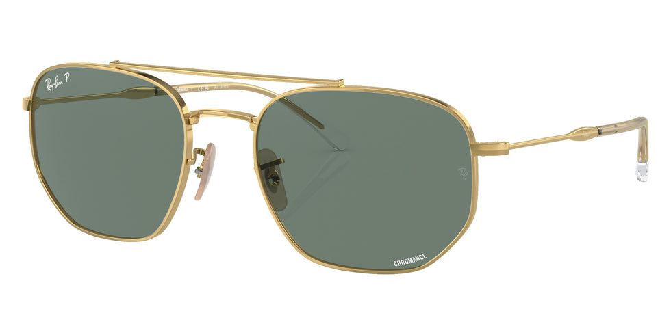 Ray-Ban® RB3707 RB3707 001/O9 57 Sunglasses - Arista Gold