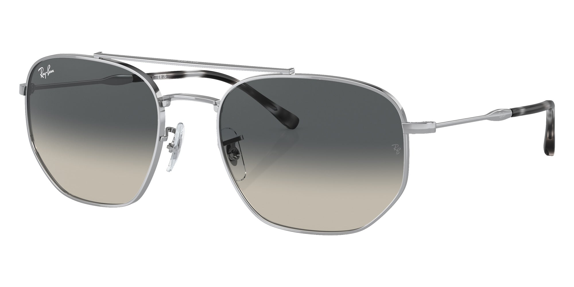 Ray-Ban® RB3707 RB3707 003/71 57 Sunglasses - Silver