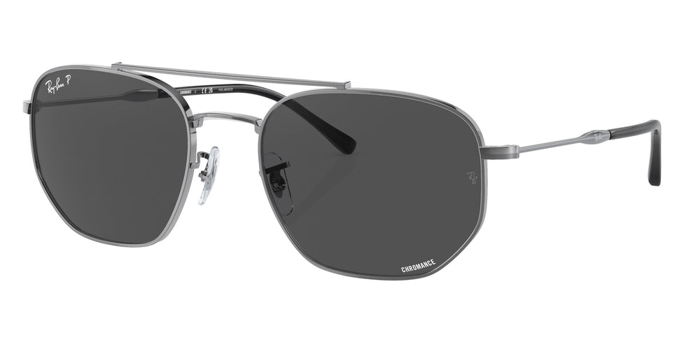 Ray-Ban® RB3707 RB3707 004/K8 57 Sunglasses - Gunmetal