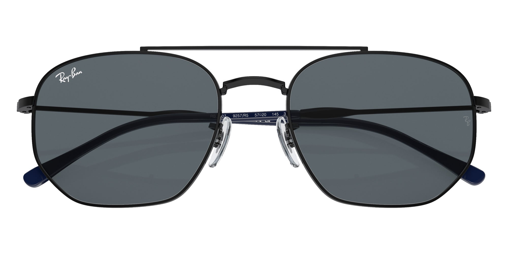 Ray-Ban® RB3707 RB3707 9257R5 54 Sunglasses - Black