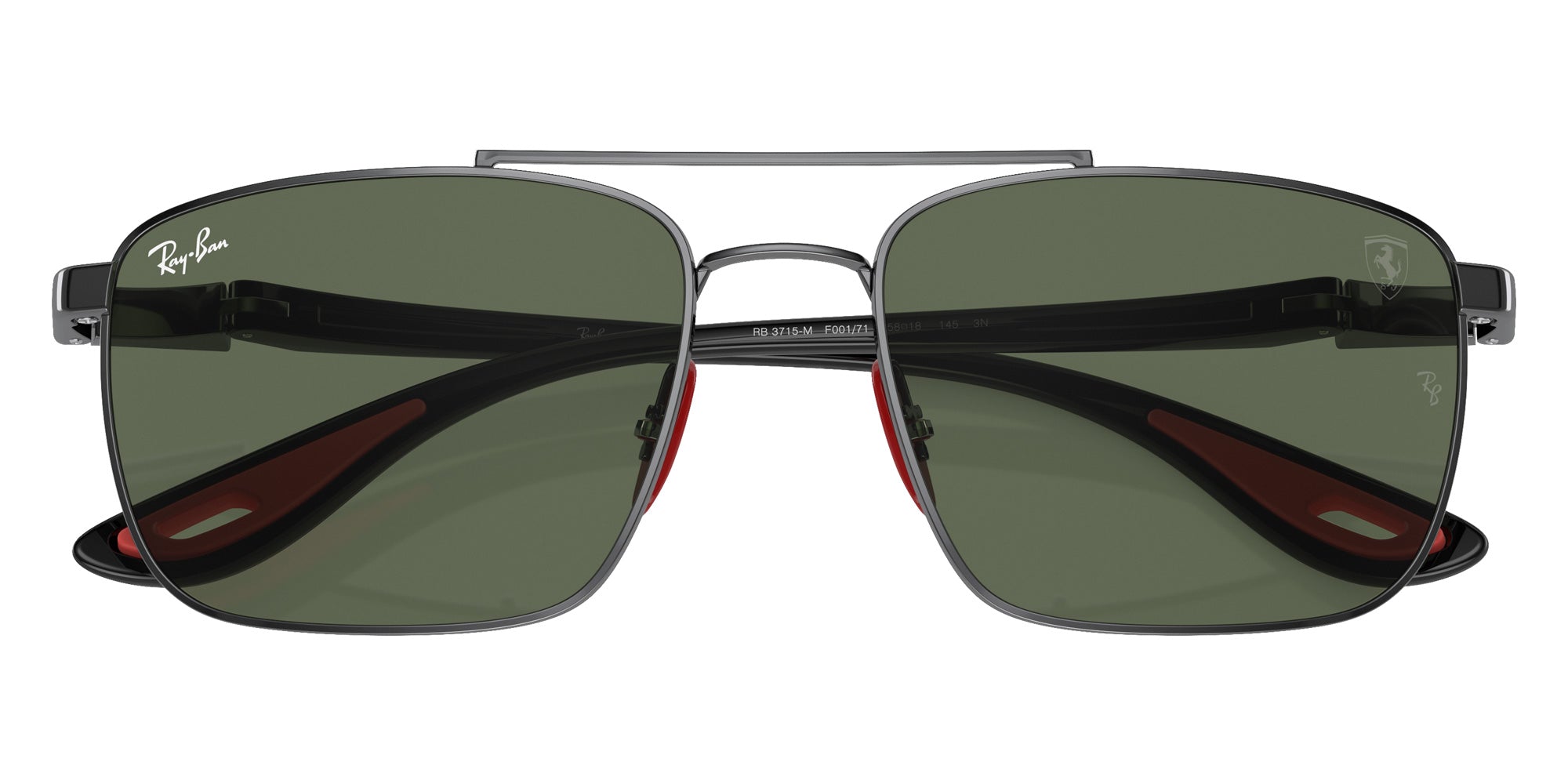 Ray-Ban® RB3715M RB3715M F00171 58 Sunglasses - Black