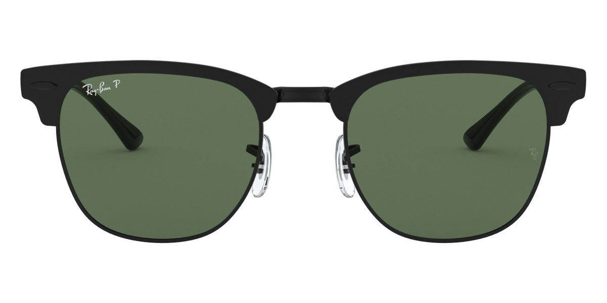 Ray-Ban® Clubmaster Metal RB3716 RB3716 900471 51 - Black On Silver with Light Gray Gradient Dark Gray lenses Sunglasses