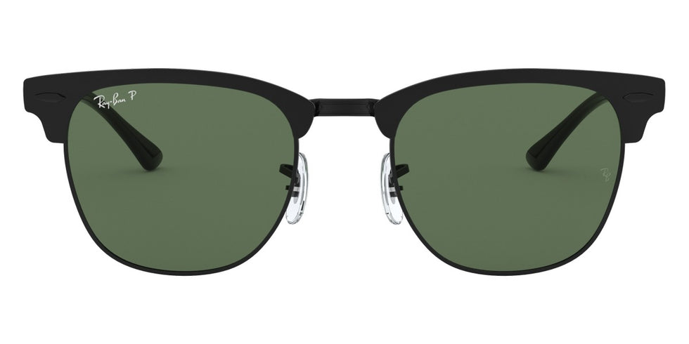 Ray-Ban® Clubmaster Metal RB3716 RB3716 900471 51 - Black On Silver with Light Gray Gradient Dark Gray lenses Sunglasses