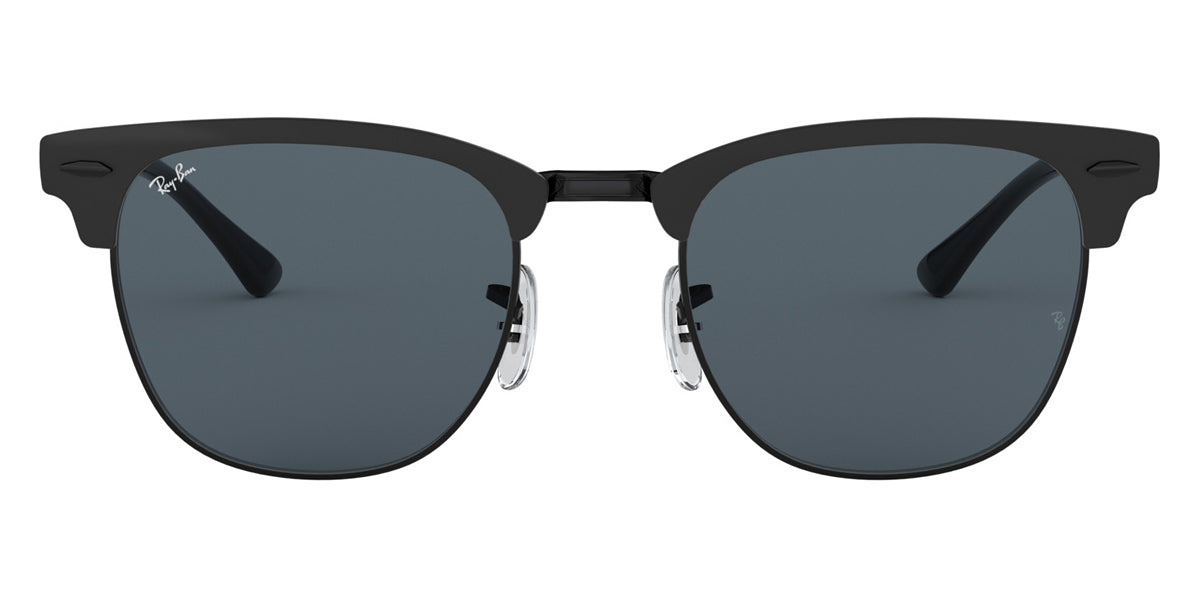 Ray-Ban® Clubmaster Metal RB3716 RB3716 9256B1 51 - Gray on Black with Dark Gray lenses Sunglasses