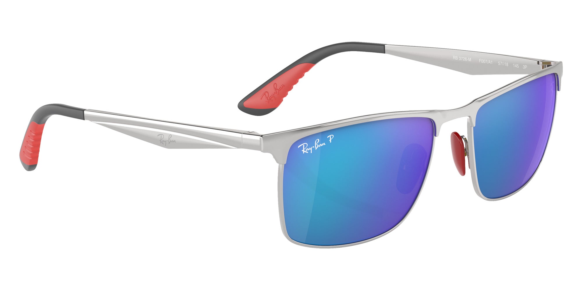Ray-Ban® RB3726M RB3726M F007A1 57 Sunglasses - Silver