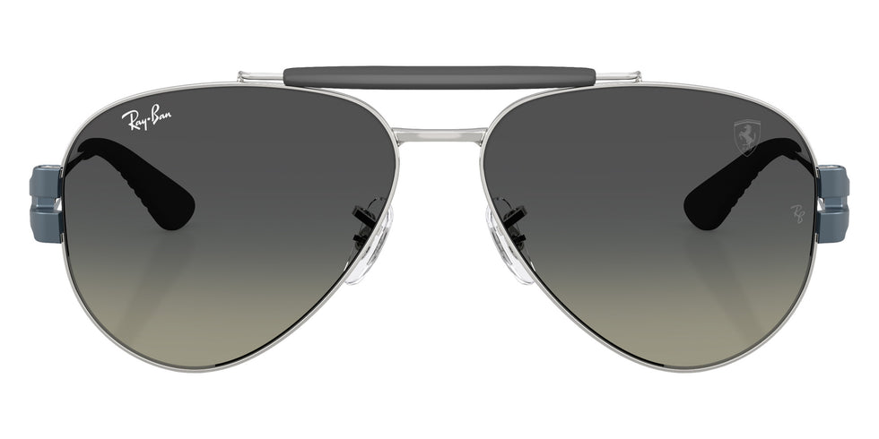 Ray-Ban® RB3762M RB3762M F12311 58 Sunglasses - Matte Light Blue/Silver