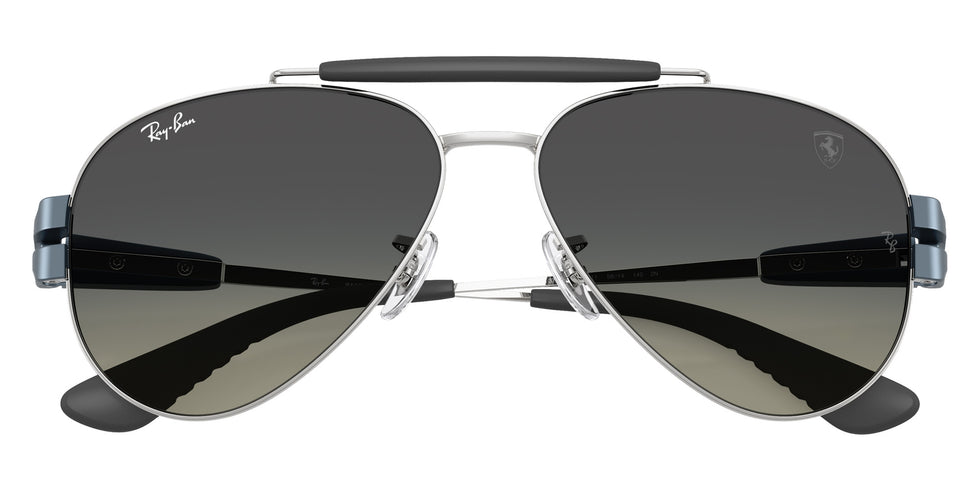 Ray-Ban® RB3762M RB3762M F12311 58 Sunglasses - Matte Light Blue/Silver