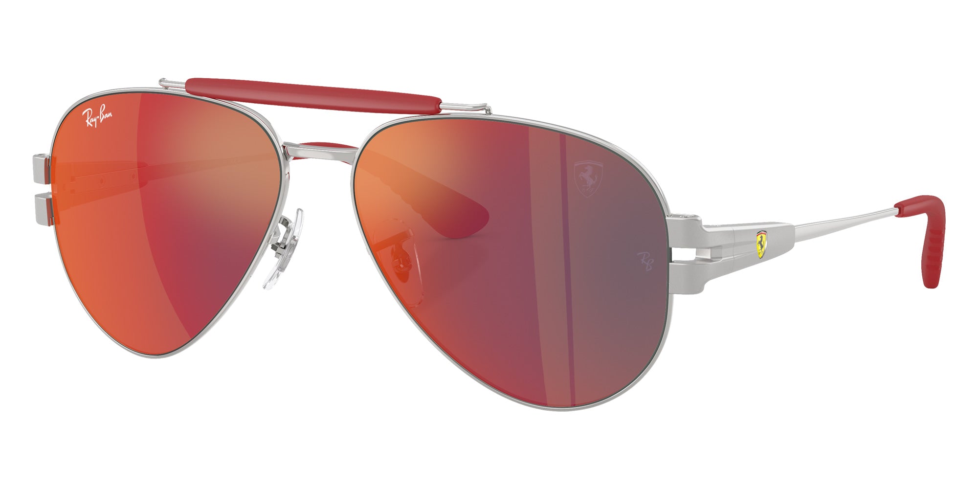 Ray-Ban® RB3762M RB3762M F1256P 58 Sunglasses - Matte Silver/Silver