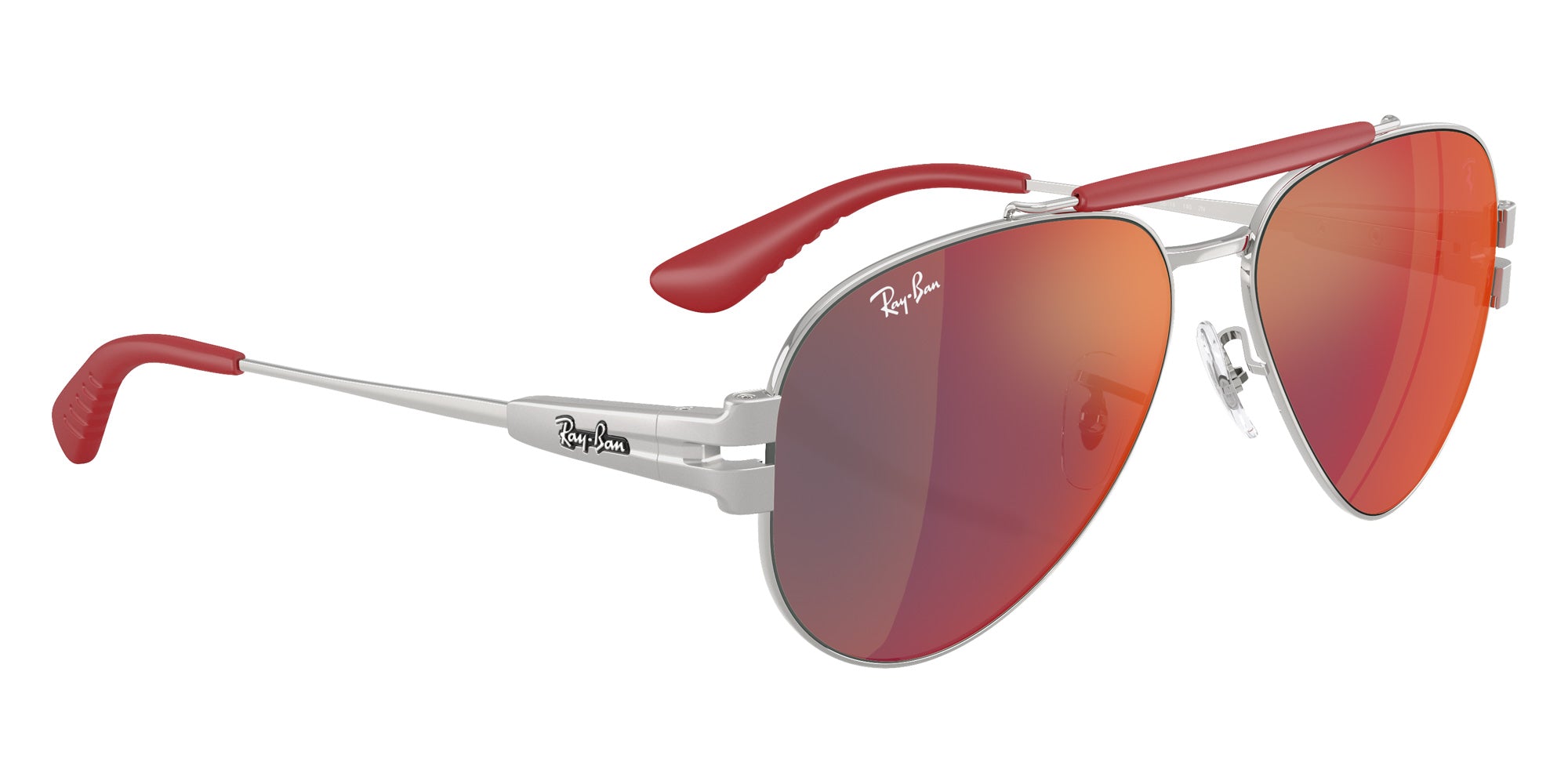 Ray-Ban® RB3762M RB3762M F1256P 58 Sunglasses - Matte Silver/Silver