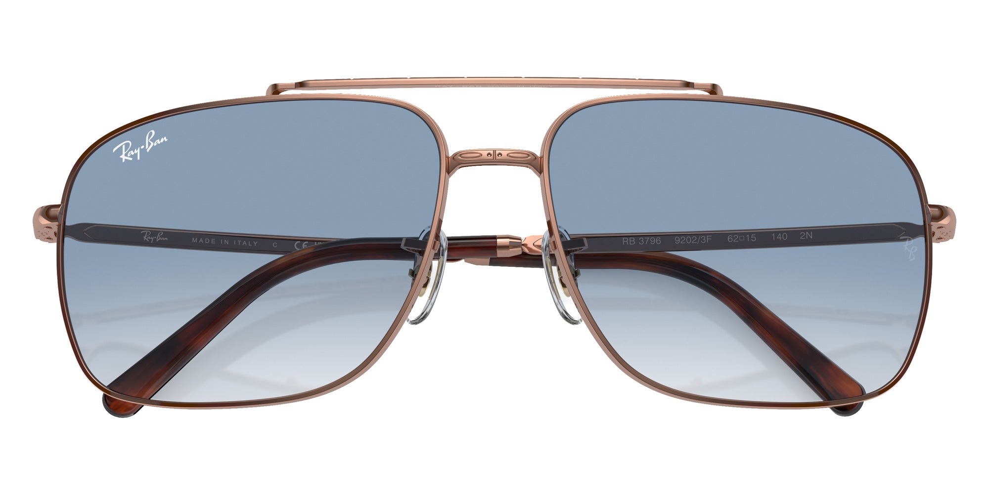 Ray-Ban® RB3796 RB3796 92023F 62 Sunglasses - Rose Gold