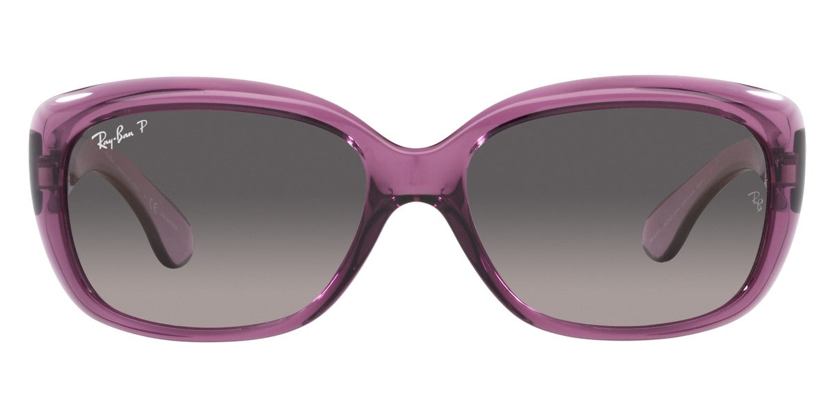 Ray-Ban® Jackie Ohh RB4101 RB4101 6591M3 58 - Transparent Violet with Gray Gradient Polarized lenses Sunglasses