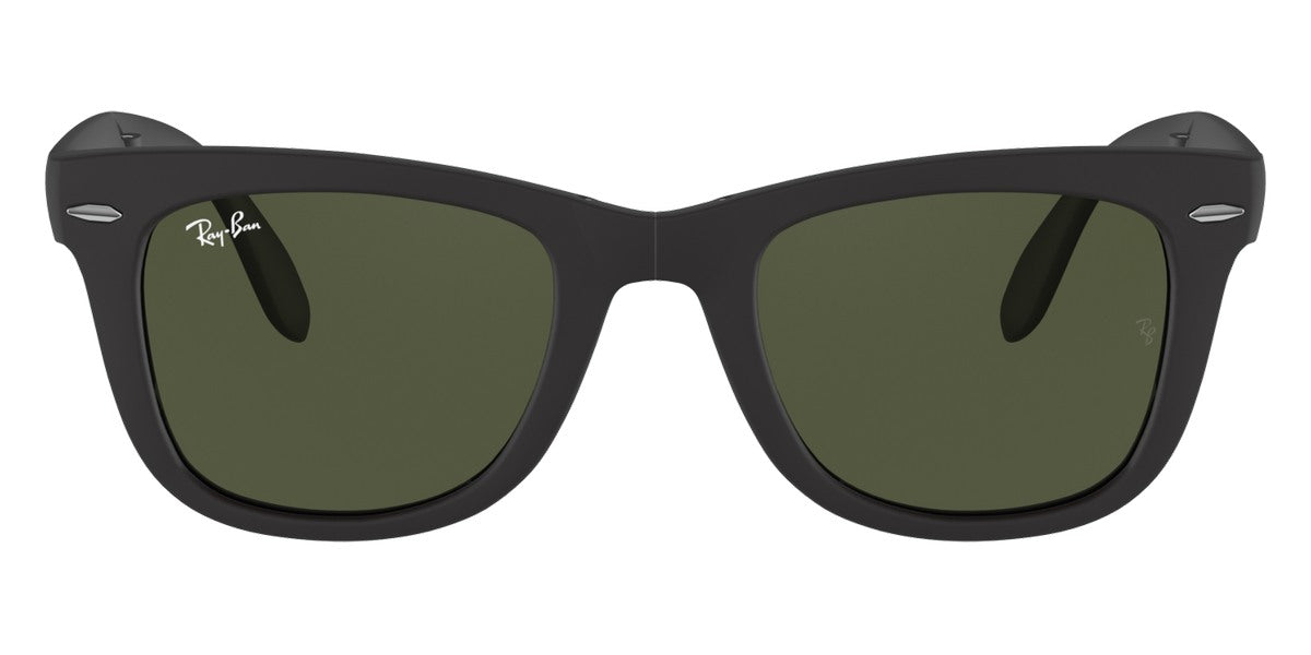 Ray-Ban® Folding Wayfarer RB4105 RB4105 601/58 50 - Black with G-15 Green lenses 601/58 Sunglasses