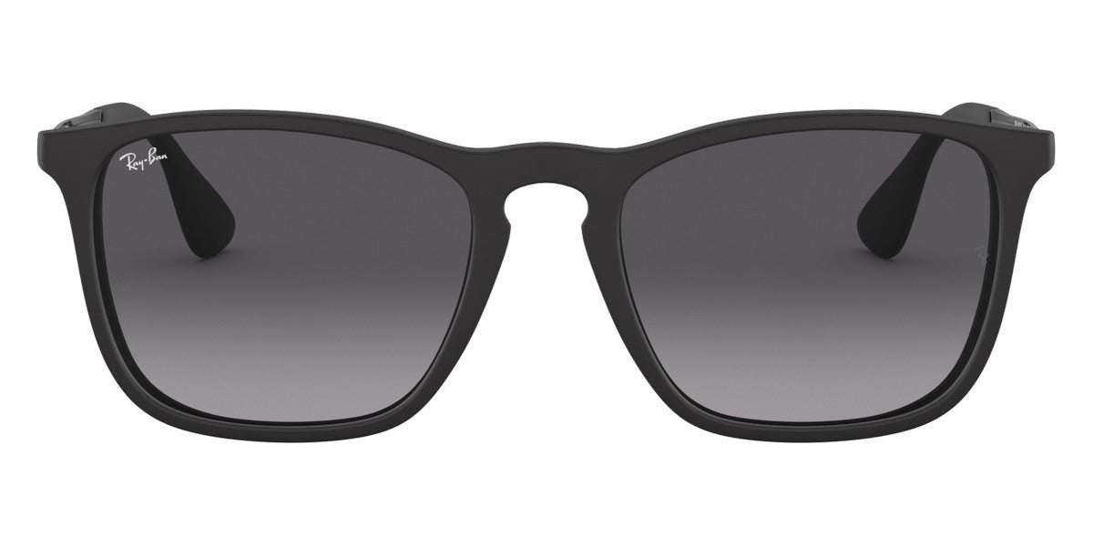 Ray-Ban® Chris RB4187F RB4187F 622/8G 54 - Rubber Black with Light Gray Gradient Dark Gray lenses Sunglasses