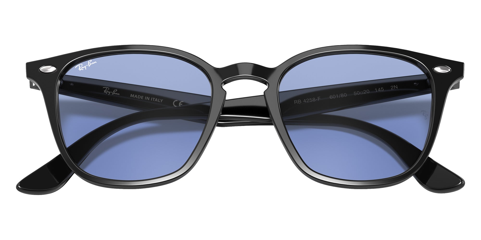 Ray-Ban® RB4258F RB4258F 601/80 52 Sunglasses - Black