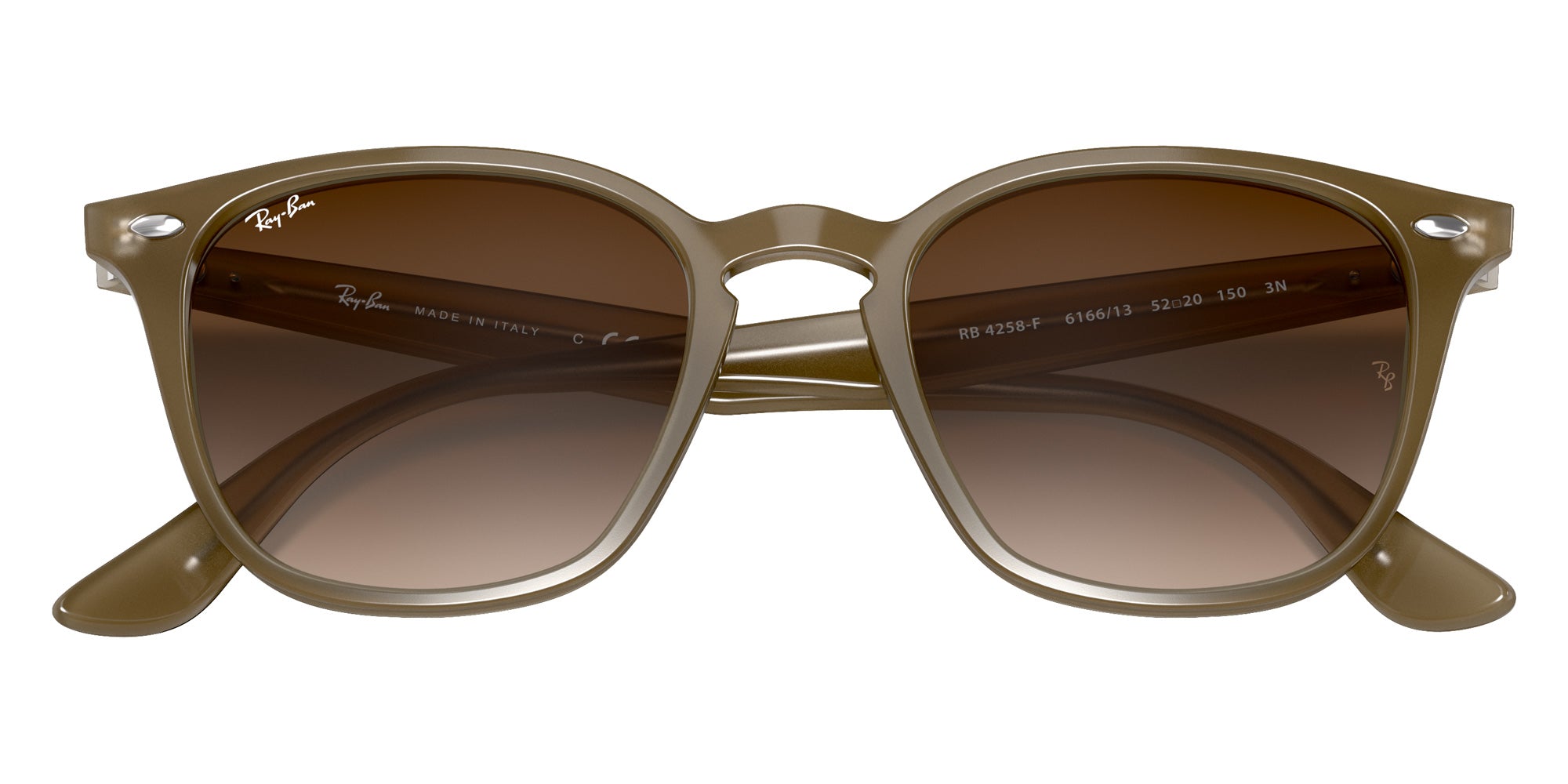 Ray-Ban® RB4258F RB4258F 616613 52 Sunglasses - Light Brown