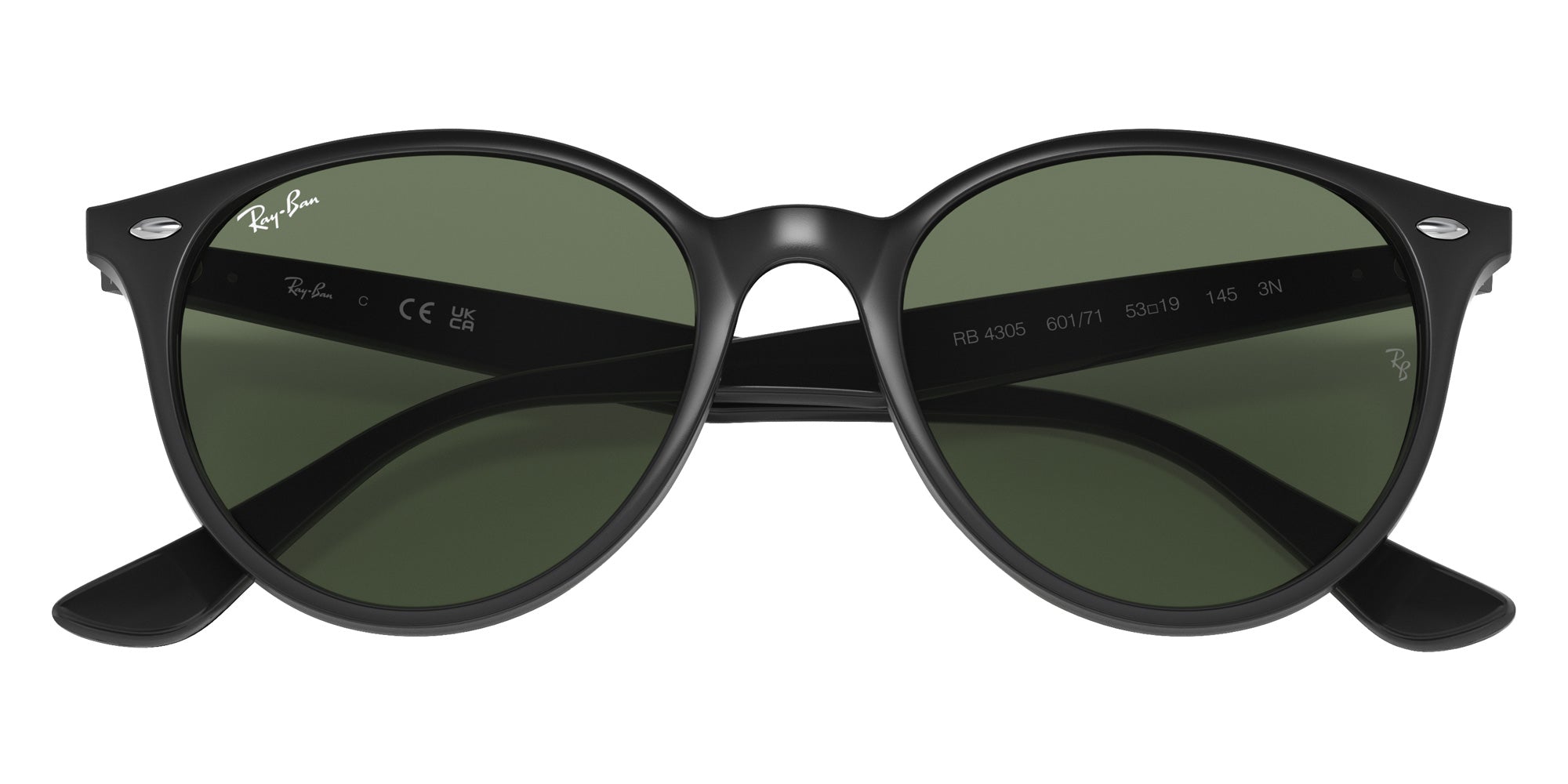 Ray-Ban® RB4305 RB4305 601/71 53 Sunglasses - Black