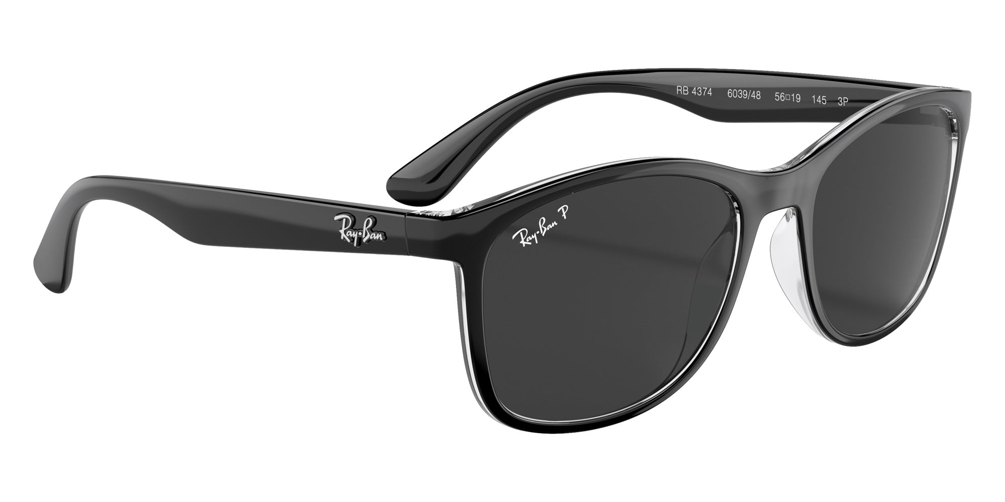 Ray-Ban® RB4374 RB4374 603948 56 Sunglasses - Black