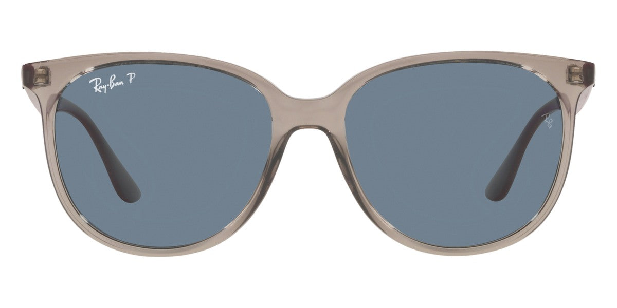 Ray-Ban® RB4378 RB4378 65722V 54 - Transparent Gray with Dark Blue Polarized lenses Sunglasses