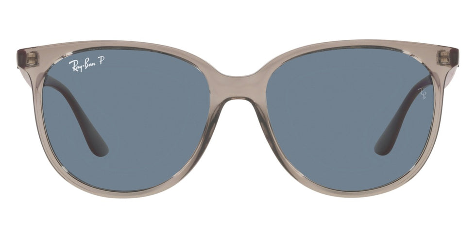 Ray-Ban® RB4378 RB4378 65722V 54 - Transparent Gray with Dark Blue Polarized lenses Sunglasses