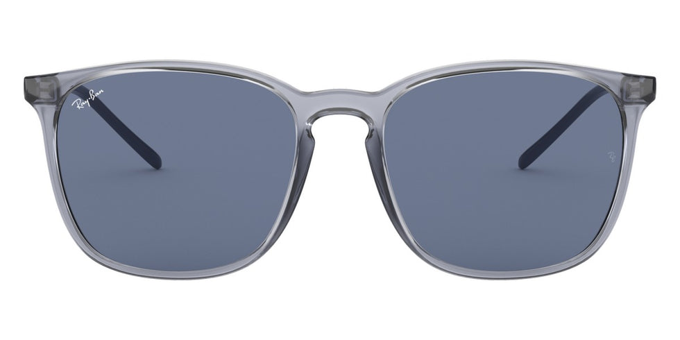 Ray-Ban® RB4387 RB4387 639980 56 - Transparent Blue with Dark Blue lenses Sunglasses