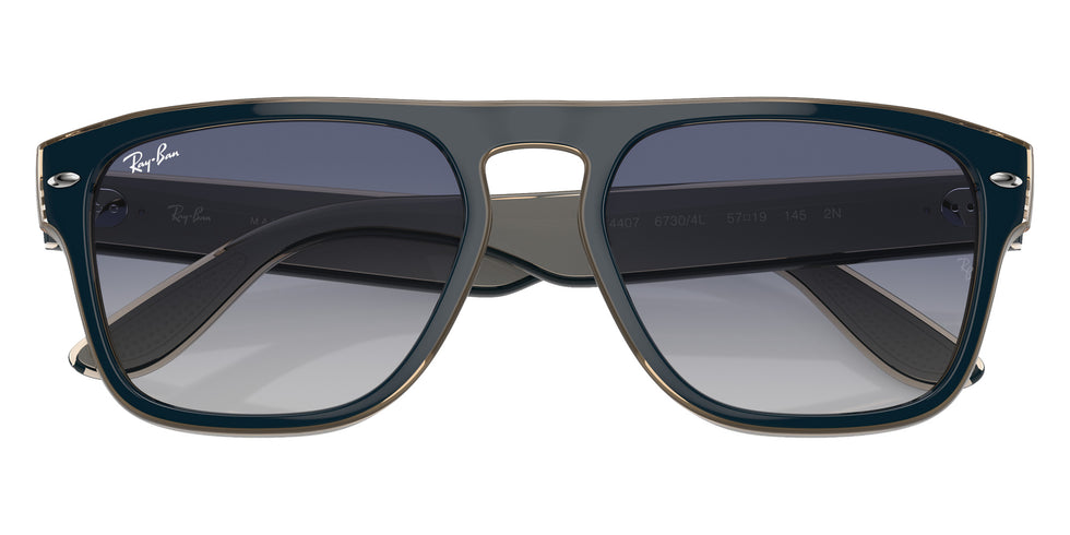 Ray-Ban® RB4407 RB4407 67304L 57 Sunglasses - Blue/Gray/Transparent Light Brown