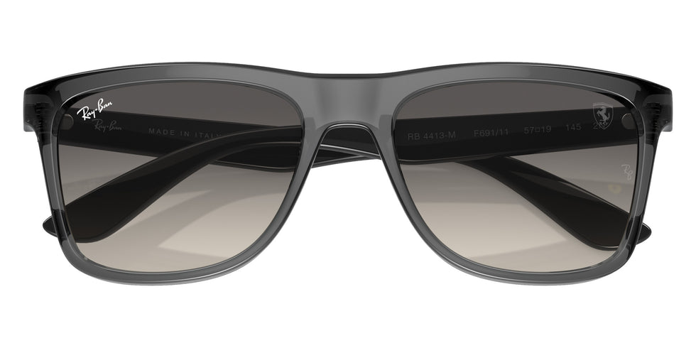 Ray-Ban® RB4413M RB4413M F69111 57 Sunglasses - Transparent Gray