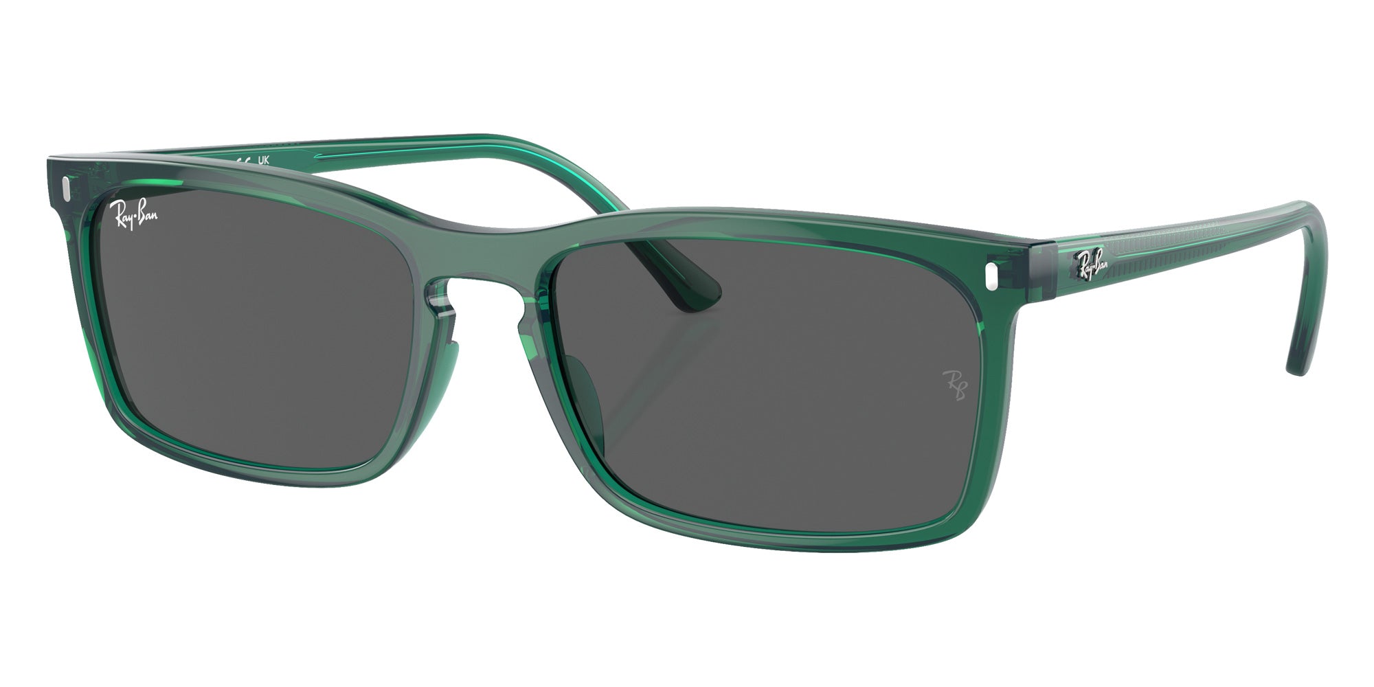 Ray-Ban® RB4435 RB4435 6615B1 59 Sunglasses - Transparent Green