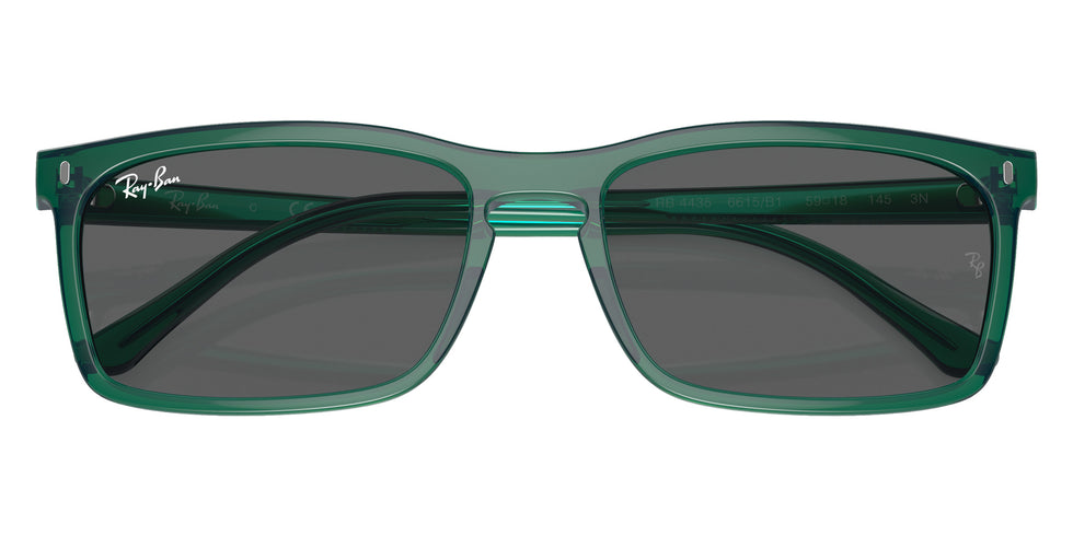 Ray-Ban® RB4435 RB4435 6615B1 59 Sunglasses - Transparent Green