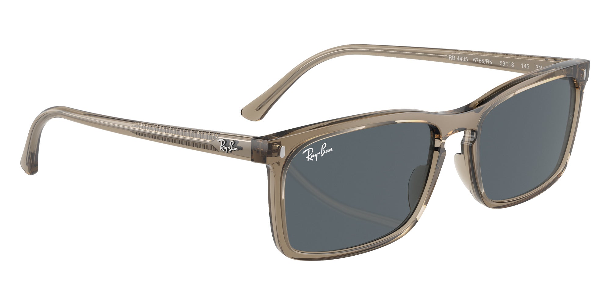 Ray-Ban® RB4435 RB4435 6765R5 56 Sunglasses - Transparent Brown