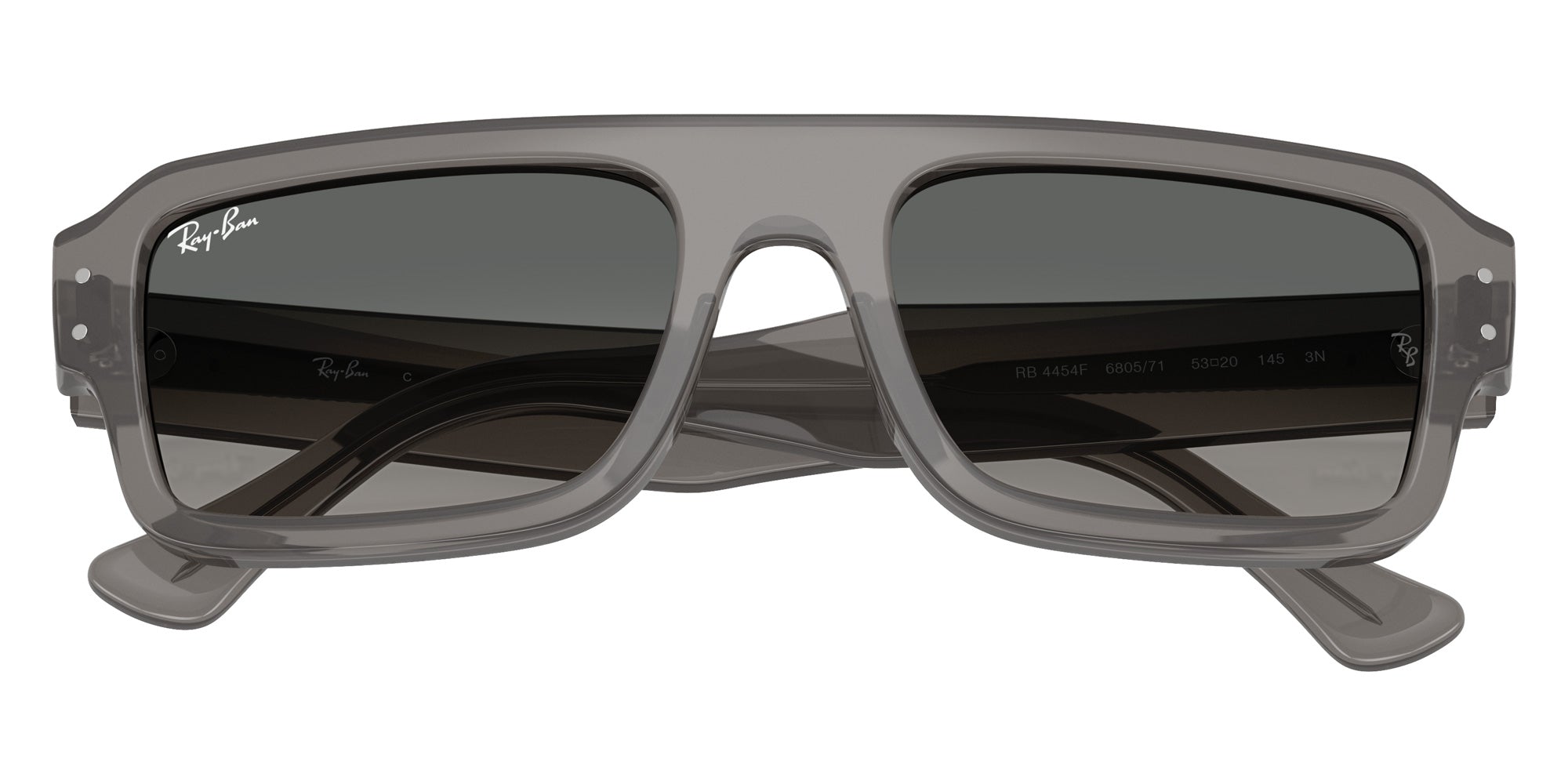 Ray-Ban® RB4454F RB4454F 680571 53 Sunglasses - Transparent Gray