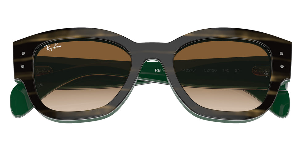 Ray-Ban® RB7681S RB7681S 140251 52 Sunglasses - Striped Green On Green