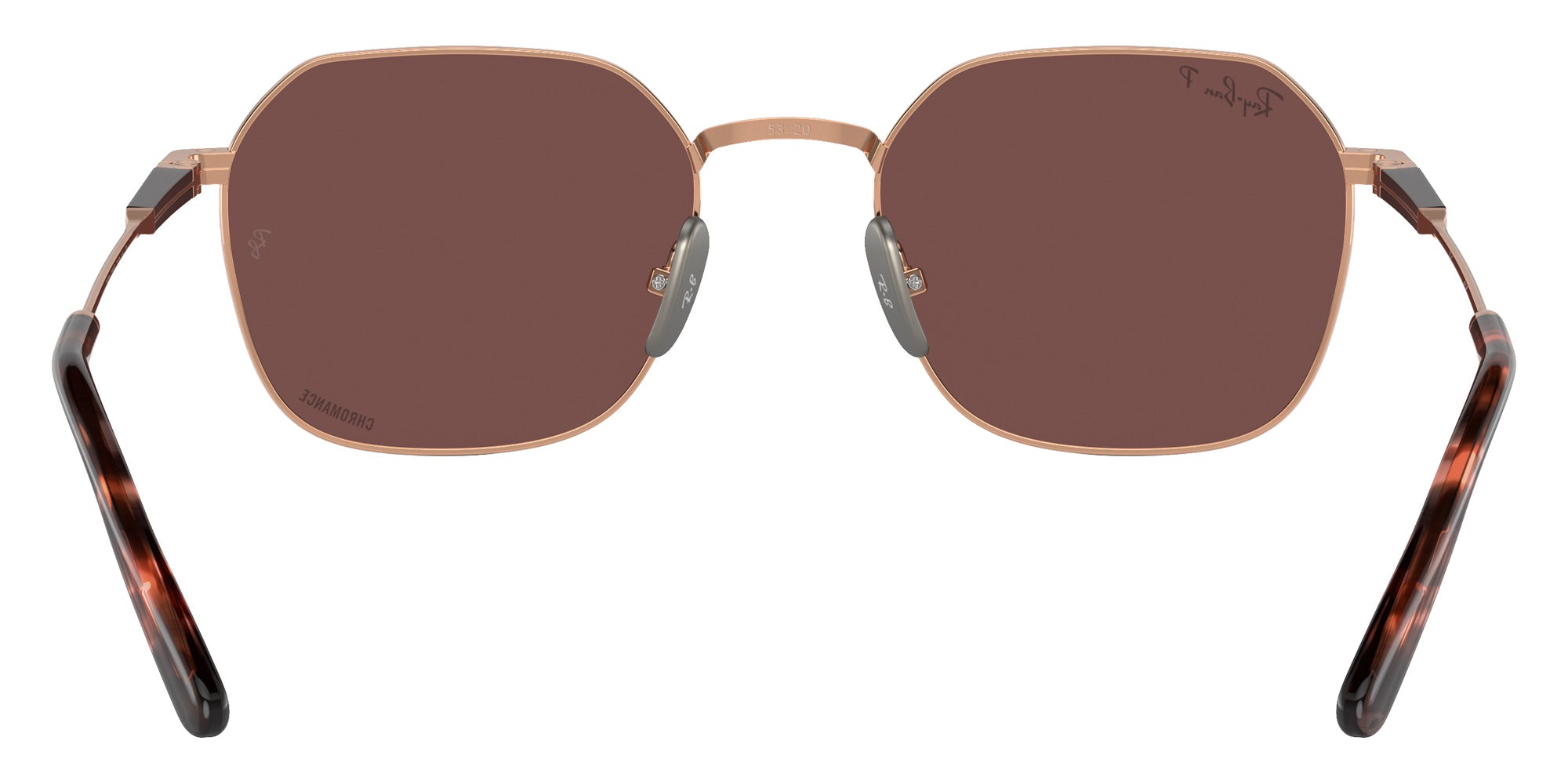Ray-Ban® RB8094 RB8094 9266AF 53 Sunglasses - Light Brown