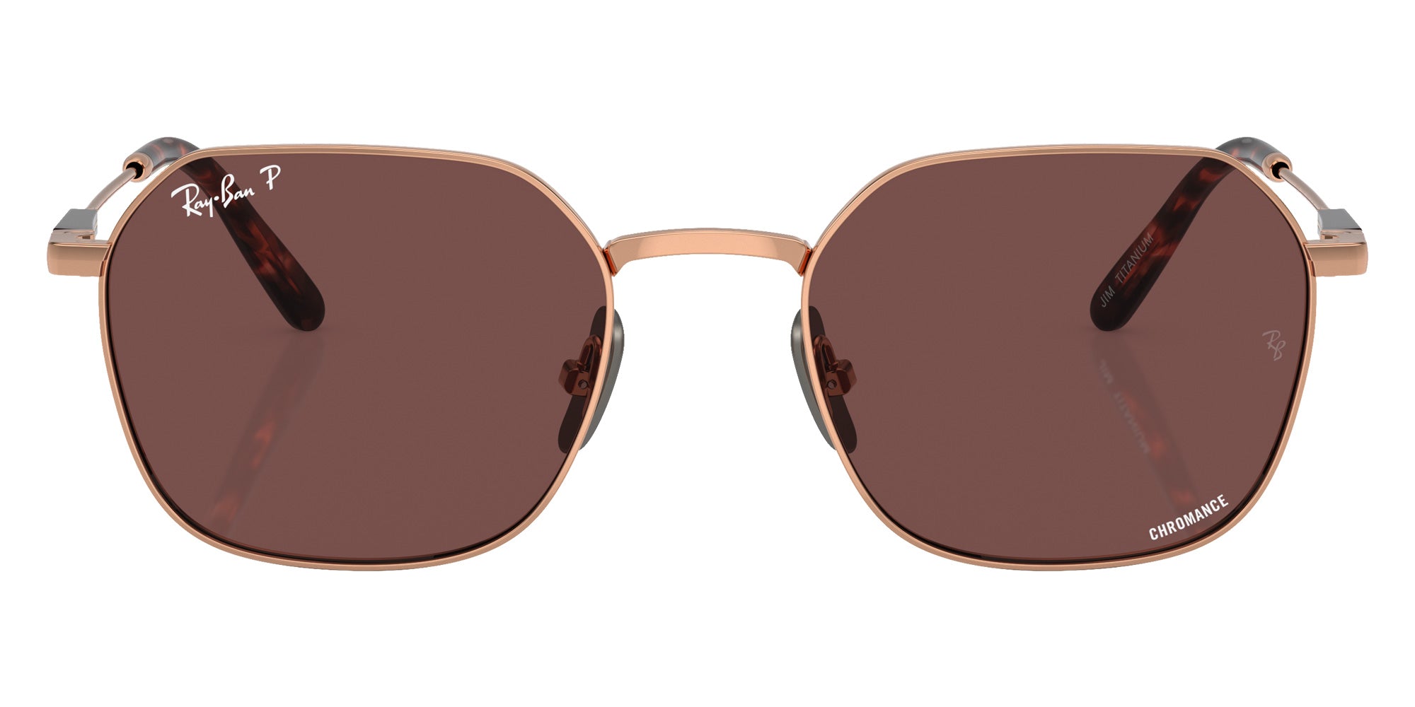 Ray-Ban® RB8094 RB8094 9266AF 53 Sunglasses - Light Brown