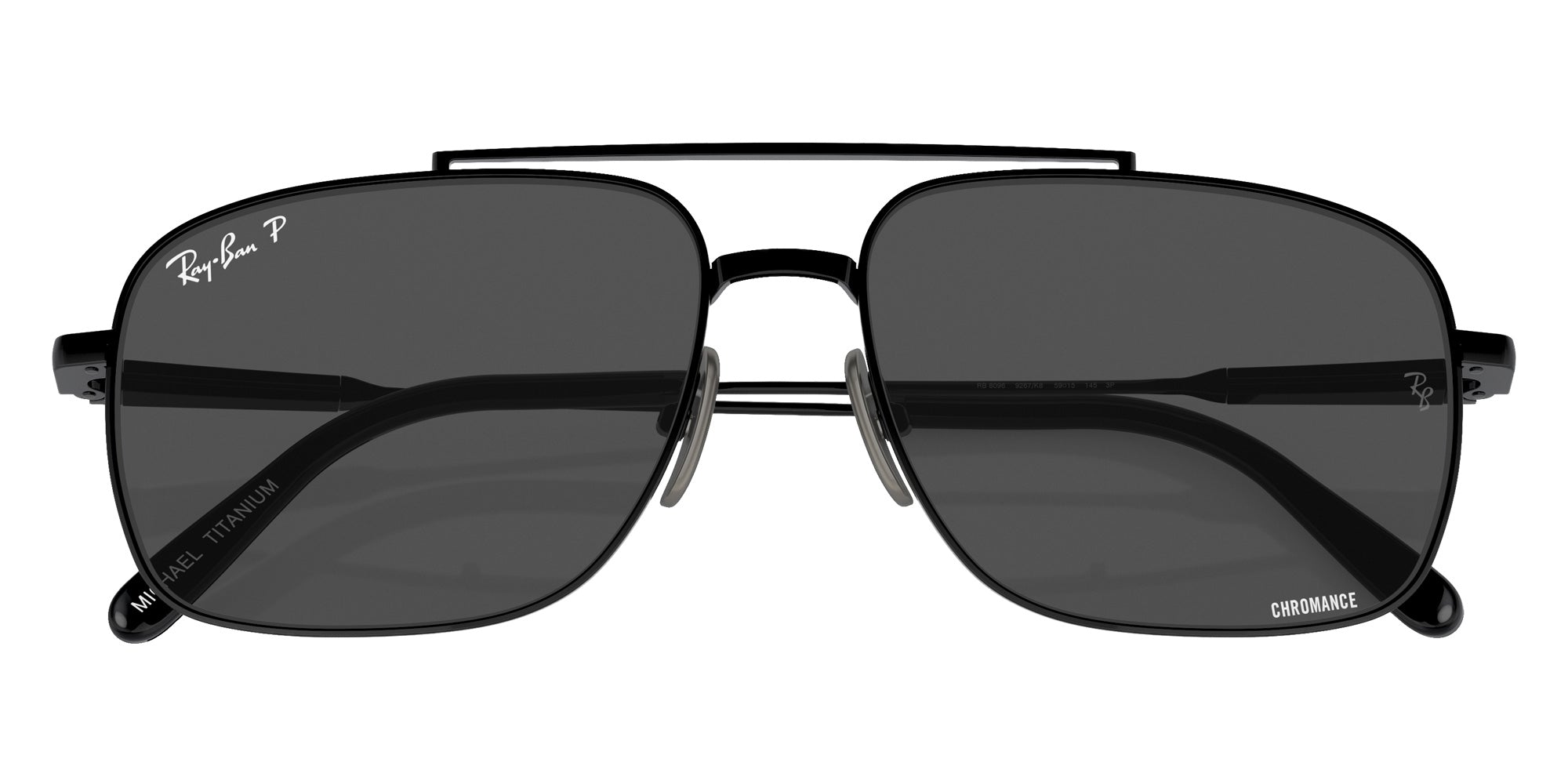 Ray-Ban® RB8096 RB8096 9267K8 59 Sunglasses - Black