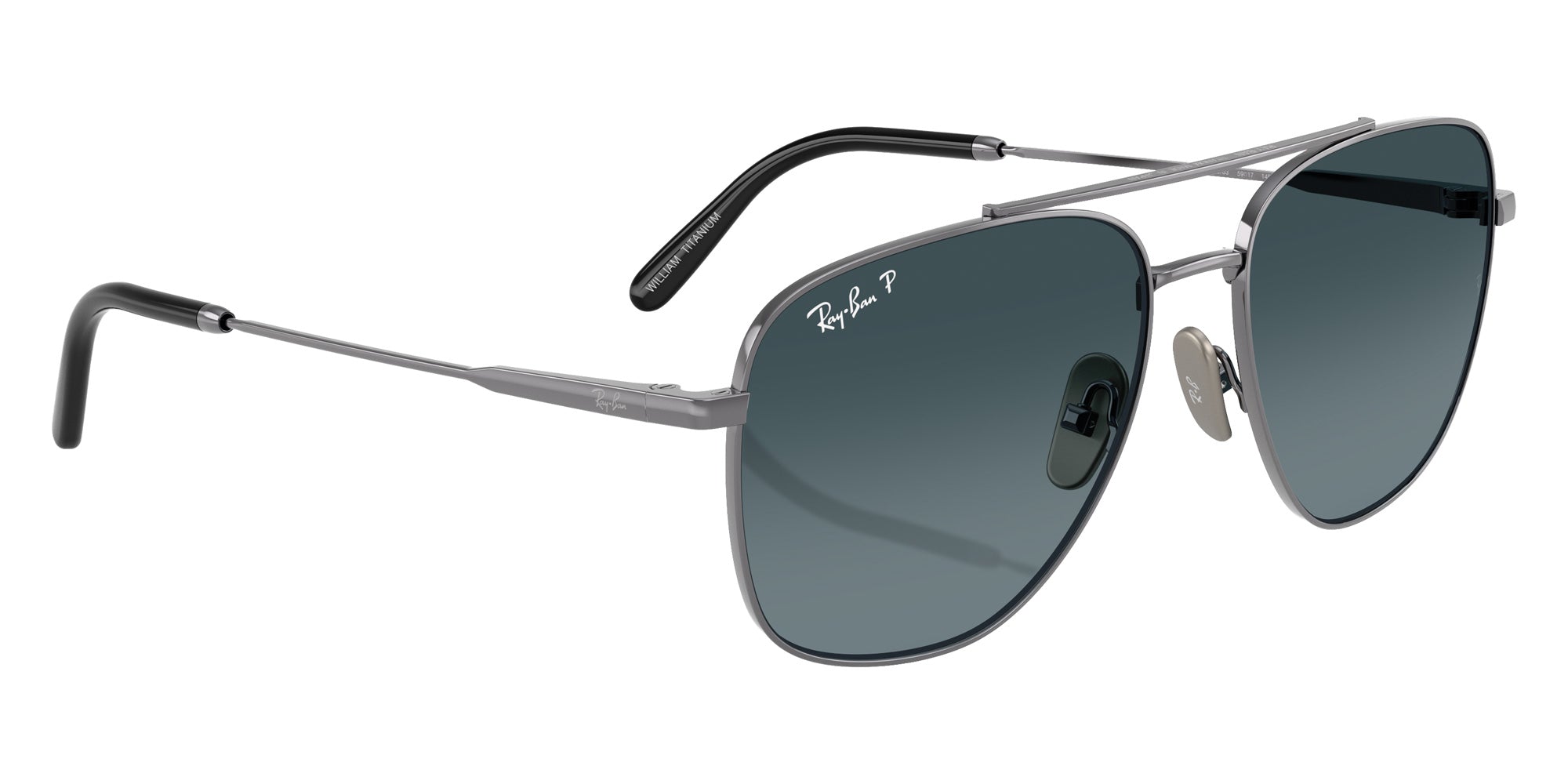 Ray-Ban® RB8097 RB8097 165/S3 59 Sunglasses - Gunmetal