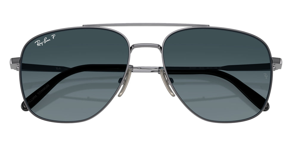 Ray-Ban® RB8097 RB8097 165/S3 59 Sunglasses - Gunmetal