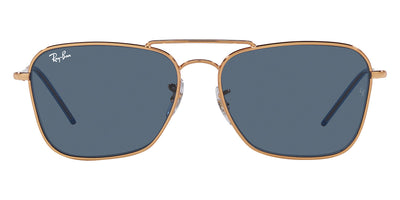 Ray-Ban® CARAVAN REVERSE 0RBR0102S RBR0102S 92023A 58 - Rose Gold with Dark Blue lenses Sunglasses