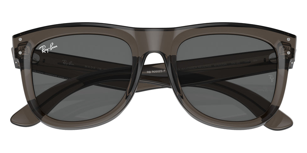 Ray-Ban® RBR0502SF RBR0502SF 6707GR 53 Sunglasses - Transparent Dark Gray