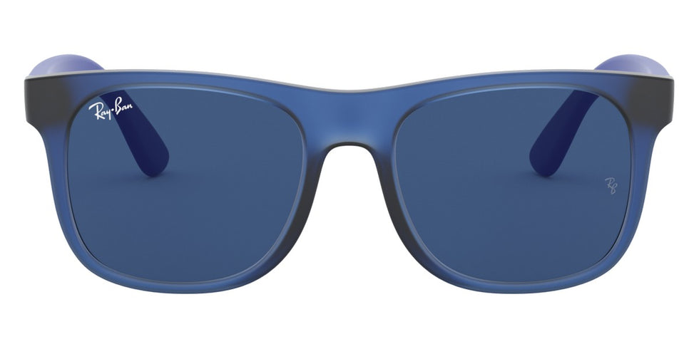 Ray-Ban® Junior Justin RJ9069S RJ9069S 706080 48 - Rubber Transparent Blue with Dark Blue lenses Sunglasses