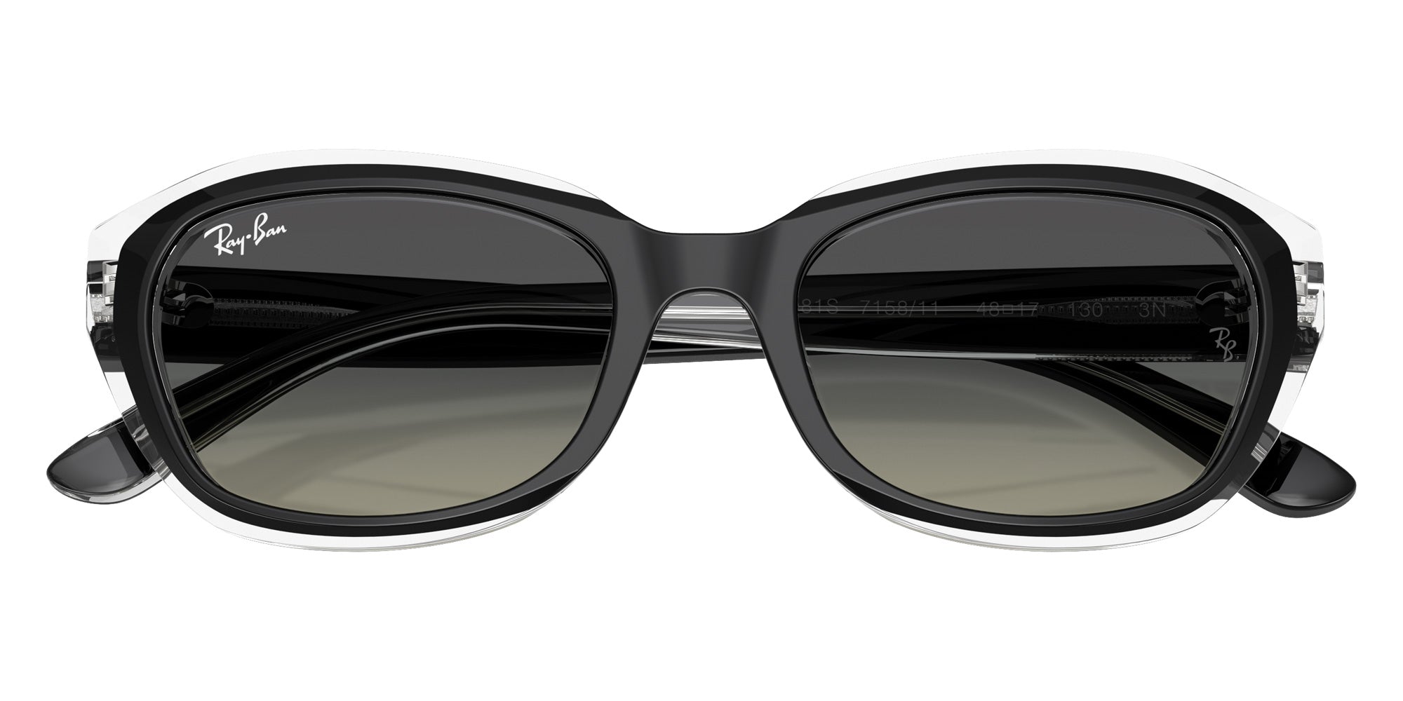 Ray-Ban® RJ9081S RJ9081S 715811 48 Sunglasses - Black On Transparent