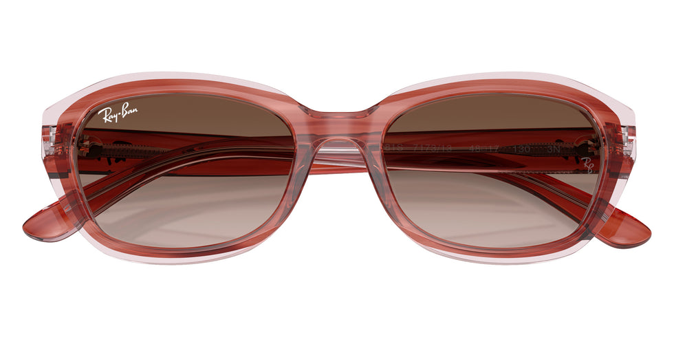 Ray-Ban® RJ9081S RJ9081S 717313 48 Sunglasses - Striped Pink On Transparent Pink