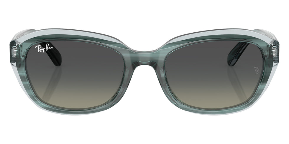 Ray-Ban® RJ9081S RJ9081S 717511 48 Sunglasses - Striped Green On Transparent Green