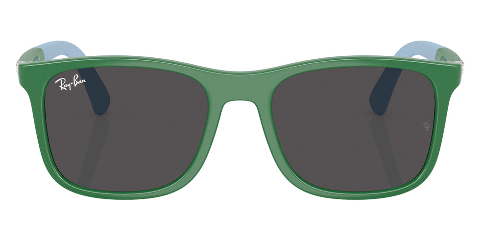 Ray-Ban® RJ9084SF RJ9084SF 718887 47 Sunglasses - Green On Rubber Light Blue
