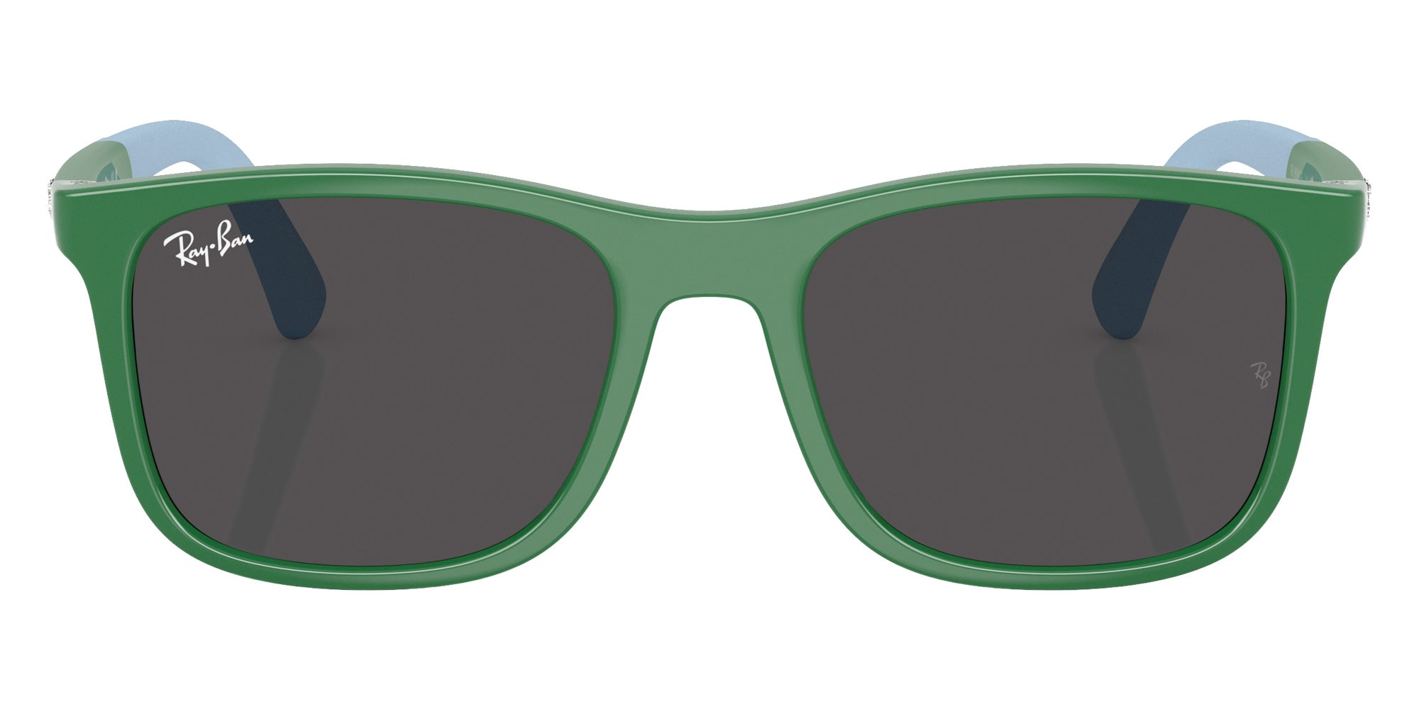 Ray-Ban® RJ9084SF RJ9084SF 718887 47 Sunglasses - Green On Rubber Light Blue