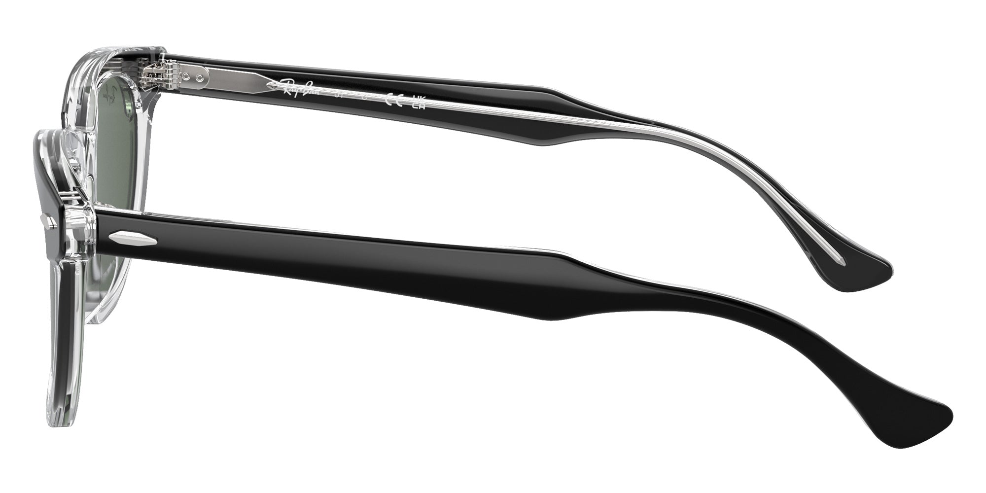 Ray-Ban® RJ9098SF RJ9098SF 715871 47 Sunglasses - Black On Transparent