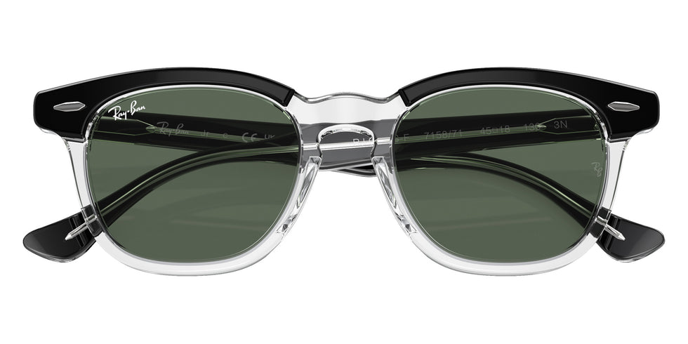 Ray-Ban® RJ9098SF RJ9098SF 715871 47 Sunglasses - Black On Transparent