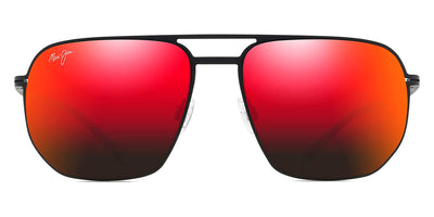 Maui Jim® Shark'S Cove RM605-02 - Matte Black / HAWAII LAVA™ Sunglasses