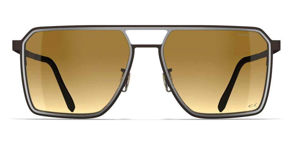 Blackfin® ROCKAWAY BLF Rockaway Sun 1847 56 - Satin Silver/Cordovan Brown Sunglasses